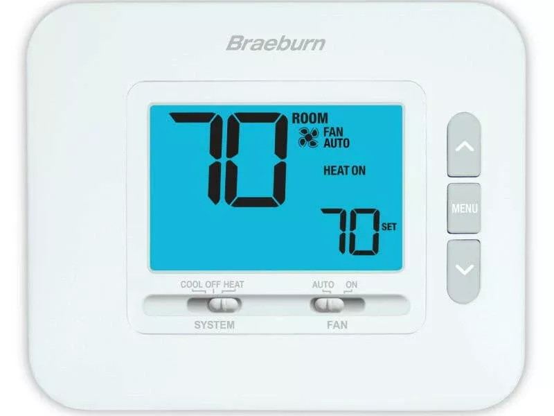Braeburn 1030 Non-Programmable 1H/1C Thermostat w/ 4.4 in. Display