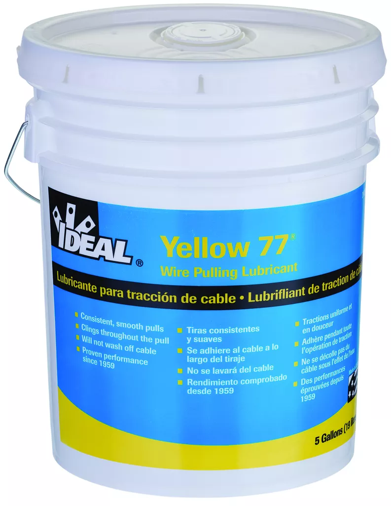 Ideal 31-355 Yellow 77 Wire Pulling Lubricant, 5-Gallon Bucket