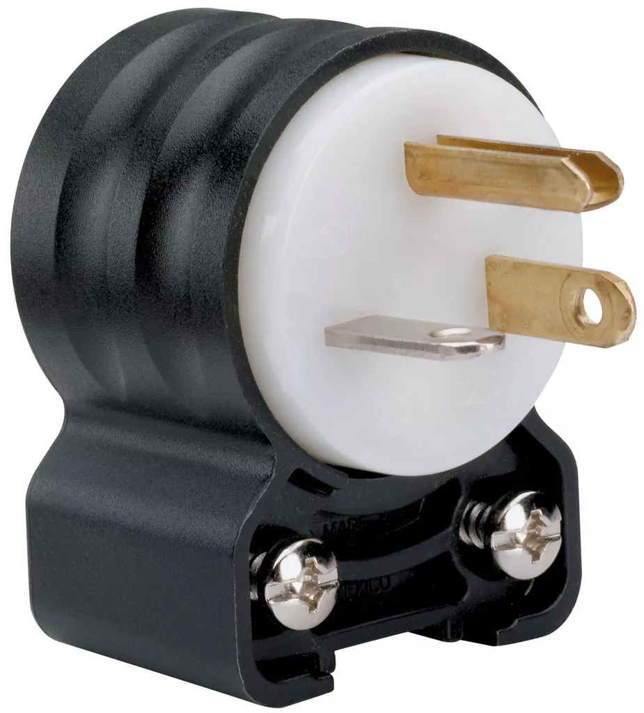 Pass & Seymour PS5366-SSAN Straight Blade Plug 2Pole 3Wire 20Amp 125Volt Angle