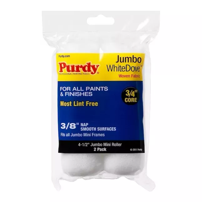 Purdy WhiteDove 2-Pack 4.5-in x 3/8-in Nap Mini Woven Acrylic Fiber Paint Roller Cover
