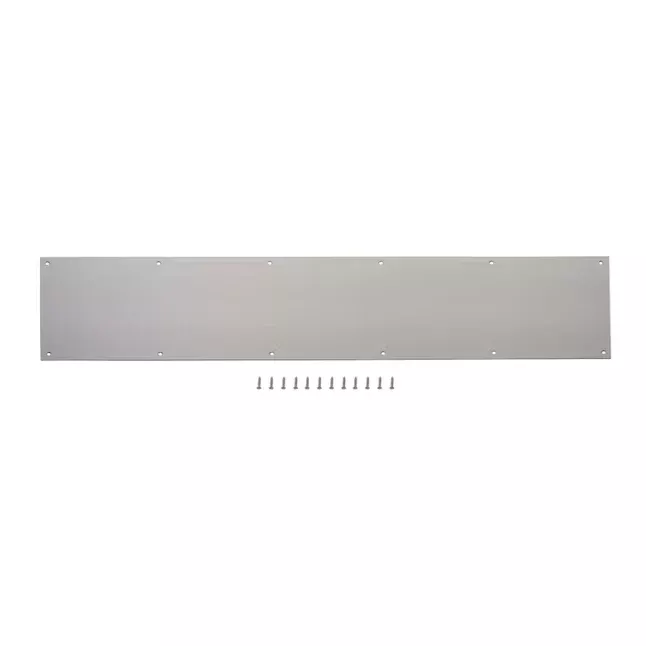RELIABILT 8-in W x 34-in H Kick Plate (Satin Nickel)