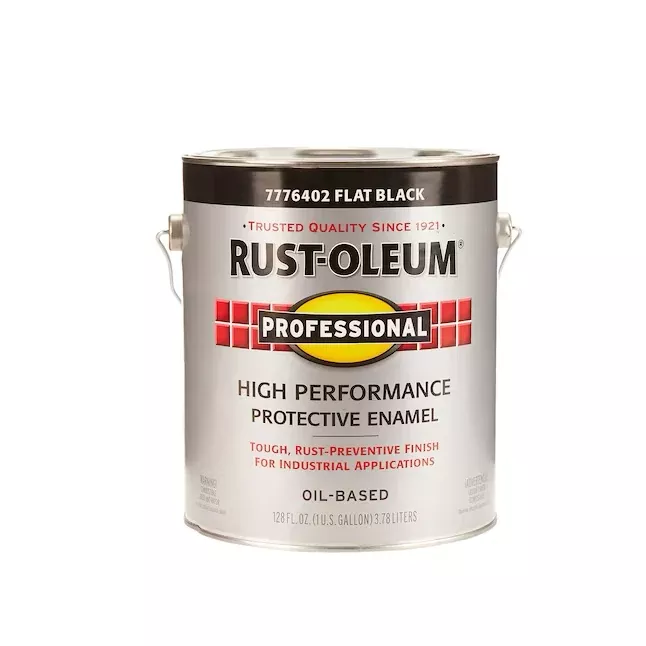 Rust-Oleum Professional Flat Black Interior/Exterior Oil-based Industrial Enamel Paint (1-Gallon)