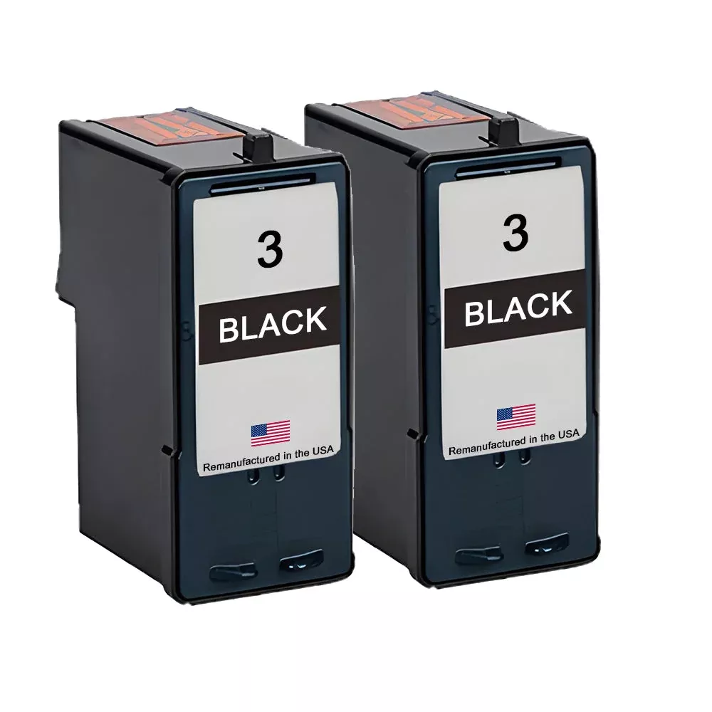 U.S. Remanufactured for Lexmark #3 18C1530 Black Ink Cartridge Twin Pack